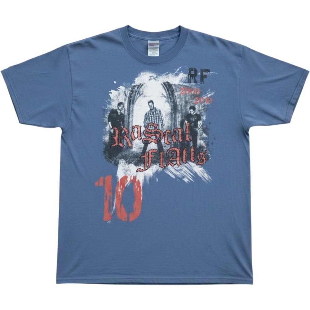 Rascal Flatts 2010 tour t-shirt distressed graphic Concert Merchandise Sz XL